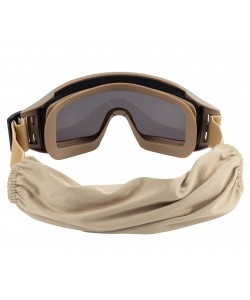 Очки-маска тактические ShotTime Puma, UV400, Anti-Fog, оправа хаки (серая линза)