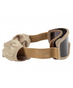 Очки-маска тактические ShotTime Puma, UV400, Anti-Fog, оправа хаки (серая линза)