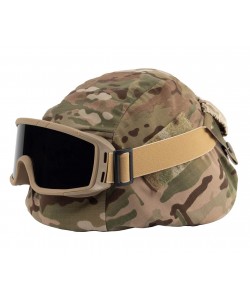 Очки-маска тактические ShotTime Puma, UV400, Anti-Fog, оправа хаки (серая линза)