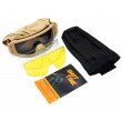 Очки-маска тактические ShotTime Puma, UV400, Anti-Fog, оправа хаки, 3 линзы (серая, прозрачная, желтая) - фото № 7