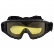 Очки-маска тактические ShotTime Puma, UV400, Anti-Fog, оправа черная (желтая линза) - фото № 2