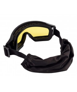 Очки-маска тактические ShotTime Puma, UV400, Anti-Fog, оправа черная (желтая линза)