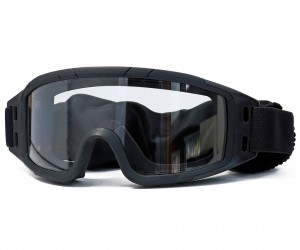 Очки-маска тактические ShotTime Puma, UV400, Anti-Fog, оправа черная (прозрачная линза)