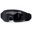 Очки-маска тактические ShotTime Puma, UV400, Anti-Fog, оправа черная, 3 линзы (серая, прозрачная, желтая) - фото № 2