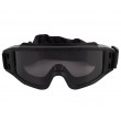 Очки-маска тактические ShotTime Puma, UV400, Anti-Fog, оправа черная, 3 линзы (серая, прозрачная, желтая) - фото № 3