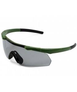 Очки стрелковые ShotTime Caracal Anti-fog, оправа зеленая (серая линза)