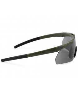 Очки стрелковые ShotTime Caracal Anti-fog, оправа зеленая (серая линза)