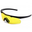 Очки стрелковые ShotTime Caracal GST-035-BLK Anti-fog, оправа черная (желтая линза) - фото № 1