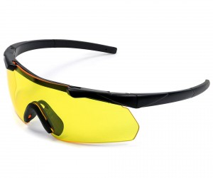 Очки стрелковые ShotTime Caracal GST-035-BLK Anti-fog, оправа черная (желтая линза)