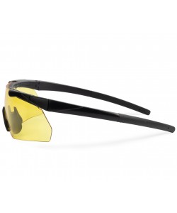 Очки стрелковые ShotTime Caracal GST-035-BLK Anti-fog, оправа черная (желтая линза)