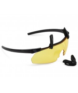Очки стрелковые ShotTime Caracal GST-035-BLK Anti-fog, оправа черная (желтая линза)