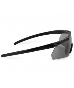 Очки стрелковые ShotTime Caracal Anti-fog, оправа черная (серая линза)