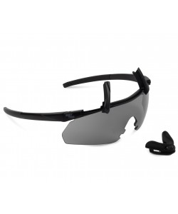 Очки стрелковые ShotTime Caracal Anti-fog, оправа черная (серая линза)