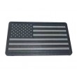 Шеврон ”Флаг США”, PVC на велкро, 75x45 мм (черно-серый) - фото № 1