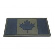 Шеврон ”Флаг Канады”, PVC на велкро, 80x40 мм (черный на оливе) - фото № 1