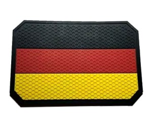 Шеврон ”Флаг Германии” Гекс, PVC на велкро, 90x60 мм (Black)