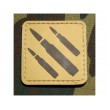 Шеврон ”Патроны”, PVC на велкро, 50x50 мм (коричневый на песке) - фото № 1