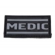 Шеврон ”MEDIC”, PVC на велкро, 70x35 мм (серый на черном) - фото № 1
