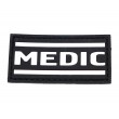 Шеврон ”MEDIC”, PVC на велкро, 70x35 мм (белый на черном) - фото № 1