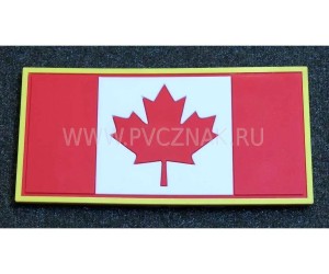 Шеврон ”Флаг Канады”, PVC на велкро, 80x40 мм (полноцветный)