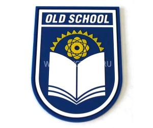 Шеврон ”Old School”, PVC на велкро, 65x90 мм (на синем)