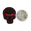 Шеврон ”Каратель” (Punisher), PVC на велкро, 30x23 мм (черно-красный) - фото № 1