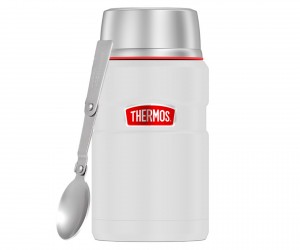 Термос для еды THERMOS KING SK-3020 RCMS 0.71L, складная ложка из нерж. стали (белый)