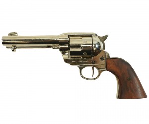 |Уценка| Макет револьвер Colt Peacemaker .45, никель (США, 1873 г.) DE-1186-NQ (№ 538-УЦ)
