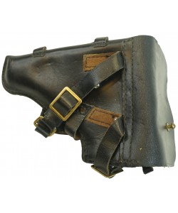 Кобура штатная для ПМ черная, на муфте, кожа, ВМФ (оригинал)