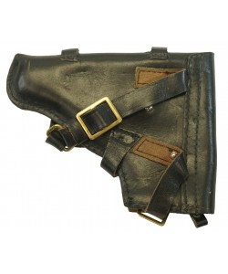 Кобура штатная для ПМ черная, на муфте, кожа, ВМФ (оригинал)