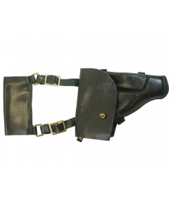 Кобура штатная для ПМ черная, на муфте, кожа, ВМФ (оригинал)