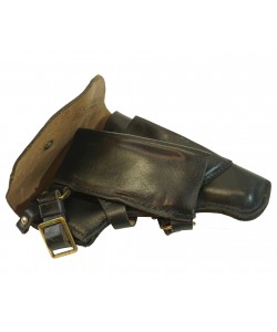 Кобура штатная для ПМ черная, на муфте, кожа, ВМФ (оригинал)