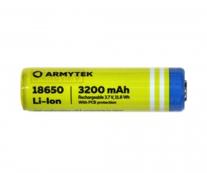 Аккумулятор Armytek 18650 Li-Ion 3200mAh (c защитой)
