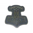 Шеврон ”Молот Тора”, PVC на велкро, 70x58 мм (олива на черном) - фото № 1