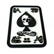 Шеврон ”The ace of spades”, PVC на велкро, 80x60 мм (черно-белый) - фото № 1