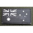 Шеврон ”Флаг Австралии”, PVC на велкро, 82x43 мм (черно-белый) - фото № 1