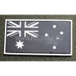 Шеврон ”Флаг Австралии”, PVC на велкро, 82x43 мм (черно-белый с белым кантом) - фото № 1