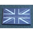 Шеврон ”Флаг Великобритании”, PVC на велкро, 80x50 мм (черно-серый) - фото № 1