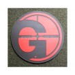 Шеврон ”Guns”, PVC на велкро, 80x80 мм (черный на красном) - фото № 1
