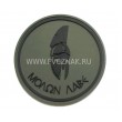 Шеврон ”MOLON LABE”, PVC на велкро, 80x80 мм (черный на оливе) - фото № 1