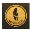 Шеврон ”MOLON LABE”, PVC на велкро, 80x80 мм (коричневый на песке) - фото № 1