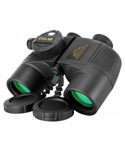 Бинокль морской RealArm 10х50 с компасом, Porro (черный)