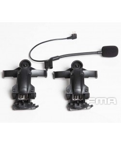 Гарнитура FMA COMTAC II III Helmet ARC Rail с креплением на шлем (Black)