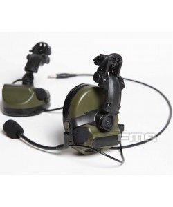 Гарнитура FMA COMTAC II III Helmet ARC Rail с креплением на шлем (Black)