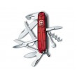 Нож складной Victorinox Huntsman 1.3713.T (91 мм, полупрозрачный красный) - фото № 1
