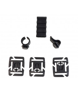 Комплект креплений FMA на систему MOLLE для ленты 25 мм, 3 шт. (Black)