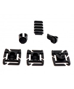 Комплект креплений FMA на систему MOLLE для ленты 25 мм, 3 шт. (Black)