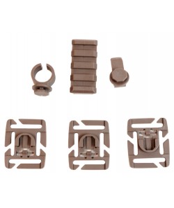 Комплект креплений FMA на систему MOLLE для ленты 25 мм, 3 шт. (Desert)