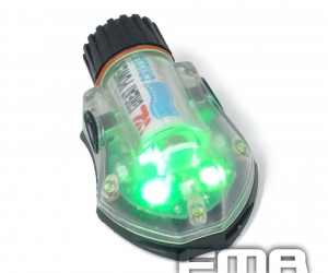 Тактический сигнальный маячок для шлема FMA Manta Strobe (Black/Green)