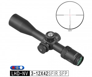 Оптический прицел Discovery LHD-NV 3-12X42SFIR, 30 мм, подсветка, на Weaver